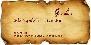 Gáspár Liander névjegykártya